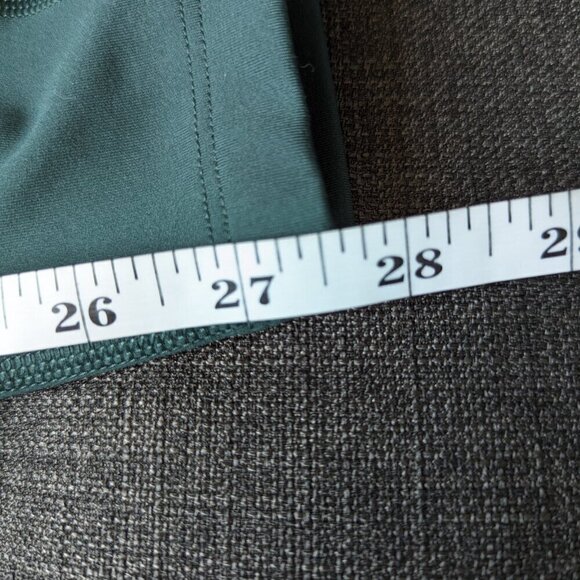 High Rise Dark Teal Green Girlfriend Collective Athletic Leggings - Picture 8 of 9